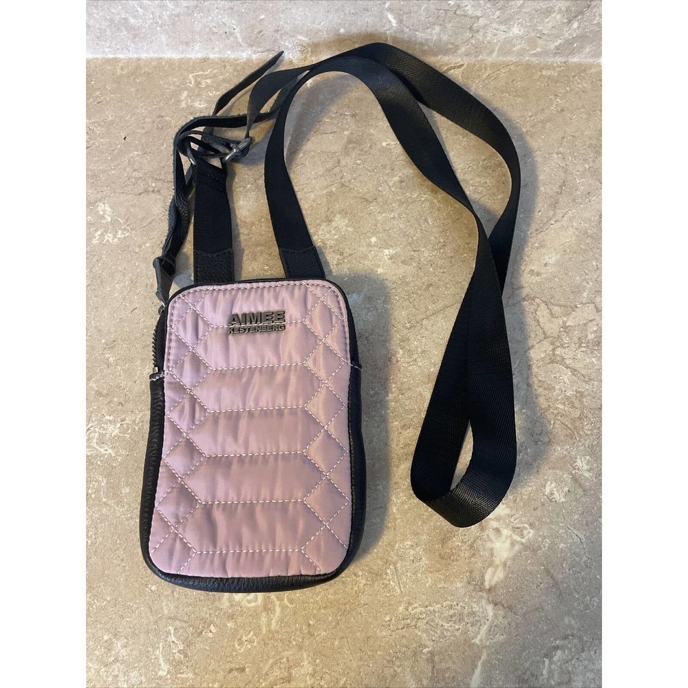 AIMEE KESTENBERG JUST SAYIN' Pale Pink QUILTED CROSSBODY #A373760 ~ EUC